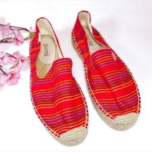 Soludos Multi Color Striped Espadrilles Size 7